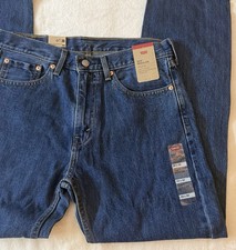 NWT Levi's Men's 505 Regular Fit Jeans Dark Stonewash Size 33x32 Classic
