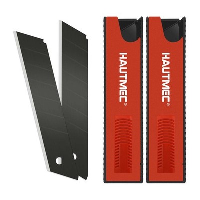 HAUTMEC 20PCS 25mm SK2H Ultra Sharp Snap Off x 126mm 0.7mm, Black