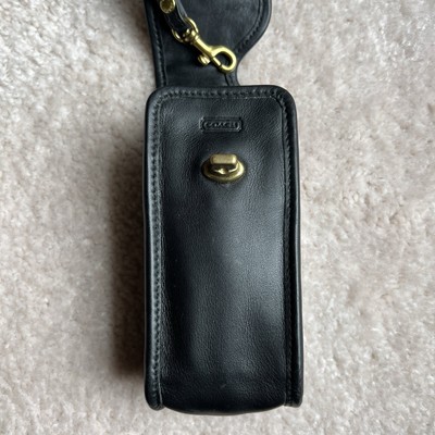 Coach Vintage Black Leather Phone Case Glasses Holder  display picture 2