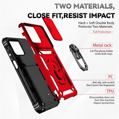 Funda a prueba de golpes con soporte de anillo para teléfono y cámara para Motorola Moto G Stylus 5G 2023 - Imagen 4 de 21