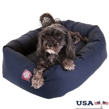Luxury Dog Bed Waterproof Bolster Supportive Plush Cozy Round Pet Haven New