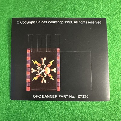 Warhammer Orks Goblin Ork Banner Standard Flagge Sticker 90er Games Workshop Neu  