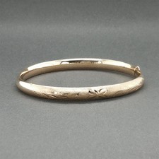 Estate 14K Yellow Gold Baby Bangle Bracelet