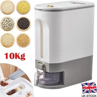 10kg Rice Dispenser Grain Storage Storage Box Sealed Dry Container Airtight New