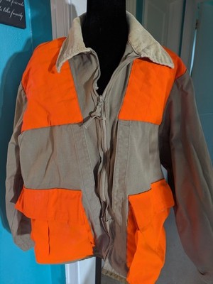   Vintage Canvas Upland Hunting Jacket - Blaze Orange/Khaki