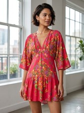 FARM RIO Multicolor Summer Vitamin Short Dress Women's Size S