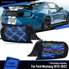 LED RGB Rainbow Tail Lights For Ford Mustang 2015-2023 Rear Lamps Sequential