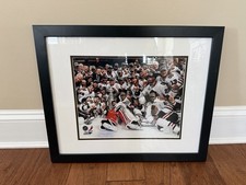 Chicago Blackhawks 2013 Stanley Cup Champions Celebrate Ice Hockey Photo Framed