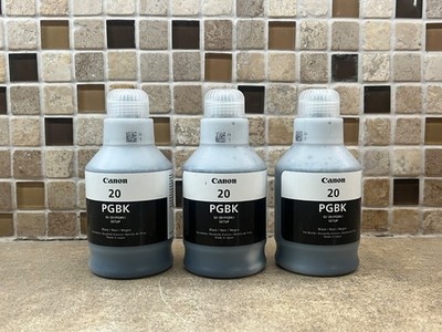 3 Pack Genuine Canon GI-20 Black Ink Bottle for PIXMA G5020 G6020 G7020 MegaTank