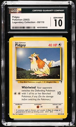 Pidgey graded CGC 10 for sale on eBay