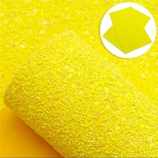 Super Chunky glitter FAUX LEATHER SHEET 8" x 12" 1106447 Bright neon yellow