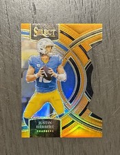 2023 Panini Select - Premier Level Justin Herbert #136 Orange Prizm Die-Cut /399