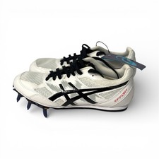 ASICS Effort Track Spikes - Men's 6.5 / Women's Size 8 - White/Black Running