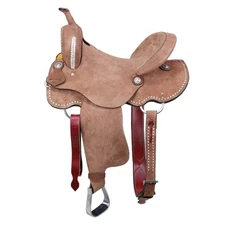 14", 15" Circle S Desert Tan Barrel Style Saddle!