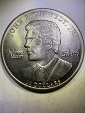 $10 Dollar John F. Kennedy Jr. Commem Coin Republic of Liberia 2000