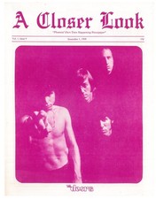 A Closer Look 11/1/68 original Doors issue. 8 Page Original Phoenix publication