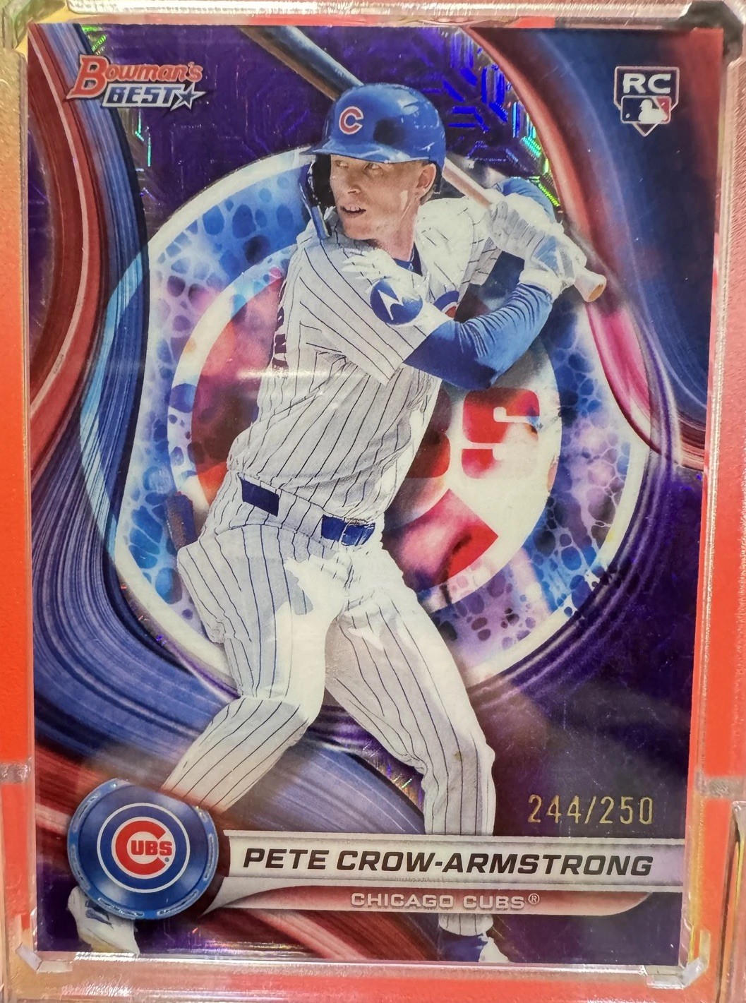 2024 Bowman's Best | Pete Crow-Armstrong | Purple Mojo Refractor /250 | RC CUBS