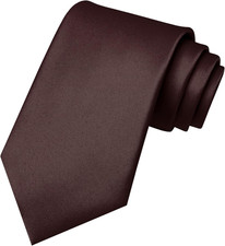 Solid Color Tie Mens Necktie for Business and Wedding