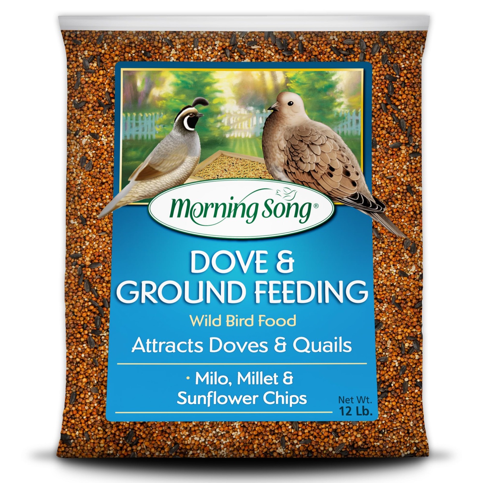 Morning Song Dove & Ground Feeding Wild Bird Seed -12 12 Pound (Pack of 1) 