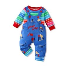 Baby Boy Halloween Outfit Set,Baby Toddler Boy 12-18 Months Chucky-blue