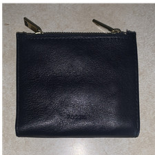 Fossil Black Blue Zip-Around Women's Wallet with Zipper and Credit Card Sections