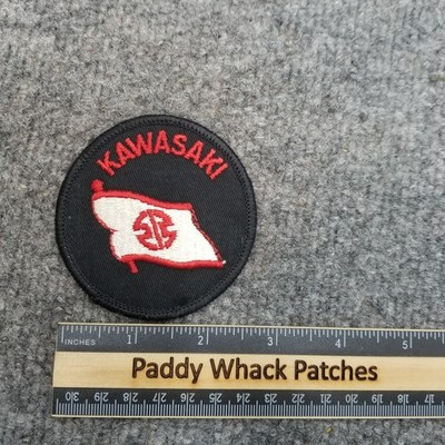 Vintage Kawasaki Patch Flag Motorcycle Biker 70s 80s AC4a