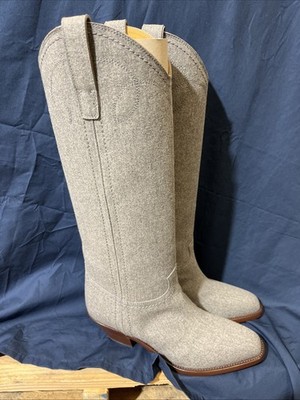 Ralph Lauren Jaelynne Grey Flannel Boots Size EU38B Women s UNWORN With Box