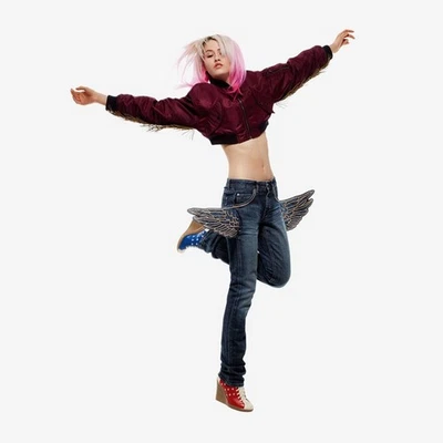 adidas ObyOJeremy Scott Damen Fringe Bomber Paded Crop Jacke Fransen Reversible - Bild 1 von 4