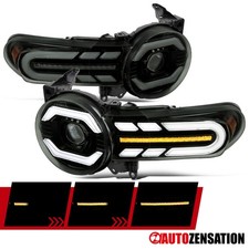 Smoke Fit 2007-2014 Toyota Fj Cruiser Led Sequential Signal Projector Headlights