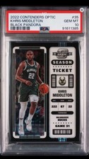 2022 Panini Contenders Optic Black Pandora #35 SP Khris Middleton PSA 10