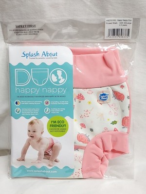 Splash About Happy Nappy Duo Reusable Diaper Forest Walk Size XXL for ages 2-3