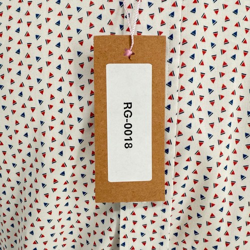 Robert Graham Woven Button Front Long Sleeve Shirt, White Patriotic Watermelon M - Picture 8 of 8