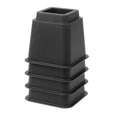 HOME COMPOSER 5 Inch Bed Risers Set of 4, Heavy Duty Adjustable 5 Inch, Black