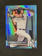 2025 Bowman Draft #BDC-65 Kaeden Kent Chrome Sky Blue Refractor New York Yankees