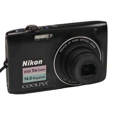Nikon COOLPIX S3100 14.0MP Digital Camera Black NIKKOR 5x Zoom