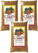 Cole's Hot Meats Bird Food 3 Pack All Natural Chili Infused Sunflower Seed