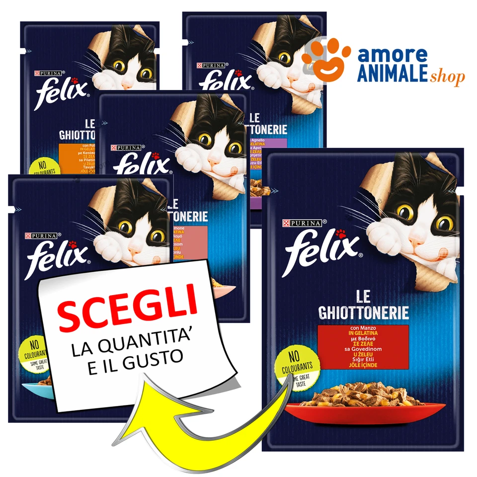 PURINA Chat FELIX → Friandises En Gelée - 85 Gr - SAVEURS VARIÉES - Chat Chats - Photo 1/1