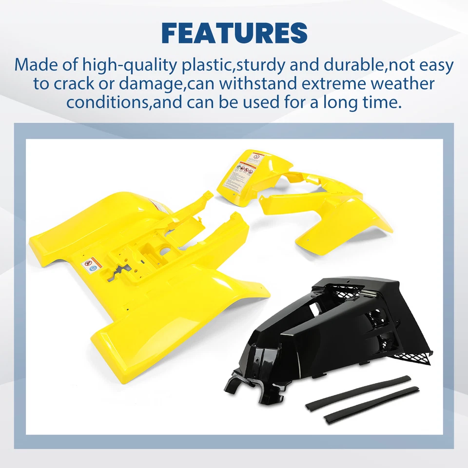 Guardabarros amarillos + kits de plástico para tanque de gasolina + rejilla para Yamaha Banshee 350 YFZ350 Foto 4 de 4