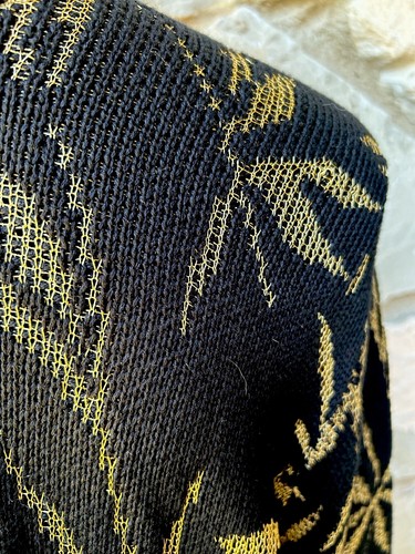 Robert Scott Cardigan Sweater Large Black Gold Metallic Excellent Condition - Picture 8 of 8