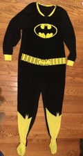 Batman One-Piece 10-14 Pajamas Polyester Fleece Zipper Front 1733 C
