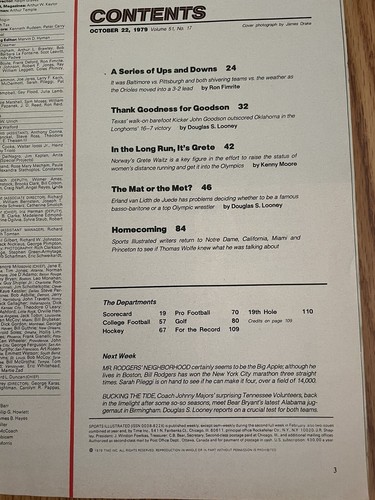 Vintage Sports Illustrated Magazine 1979 The World Series Pirates Orioles MLB - Bild 4 von 6