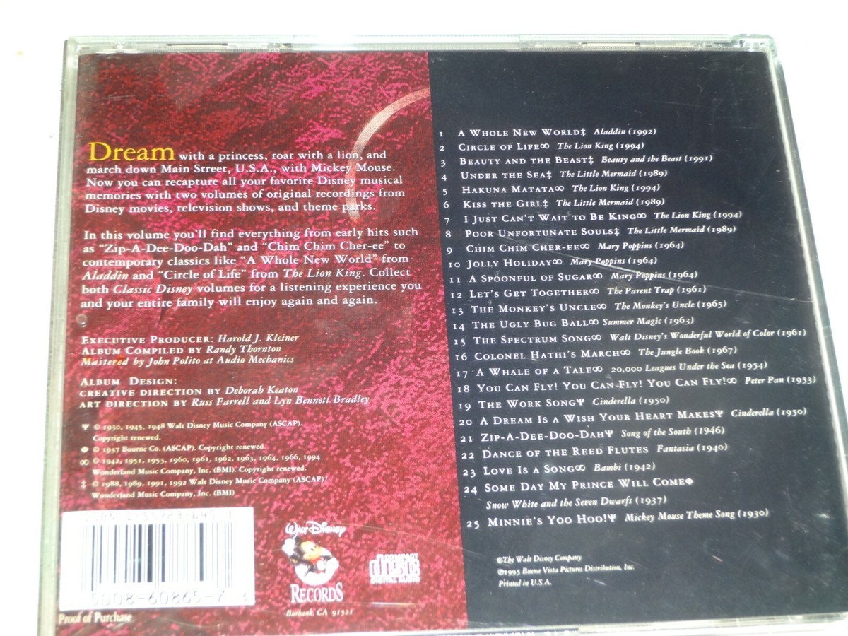 洋楽 CD DISNEY CD Disney Classic Disney Volume I (2000 1hr12min Walt Disney