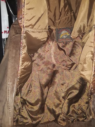 Leather Thinsulate Adventure Bound Jacket Coat Siz M Vintage 80s zip thermal lnr - Picture 22 of 24