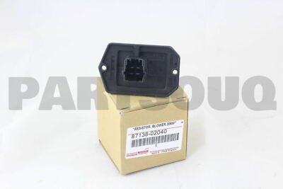 銅鏡 8713802040 Genuine Toyota RESISTOR, BLOWER 87138-02040 | eBay