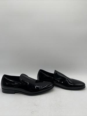 Saks Fifth Avenue MONACO Black Patent Leather Round Toe Slip  display picture 3
