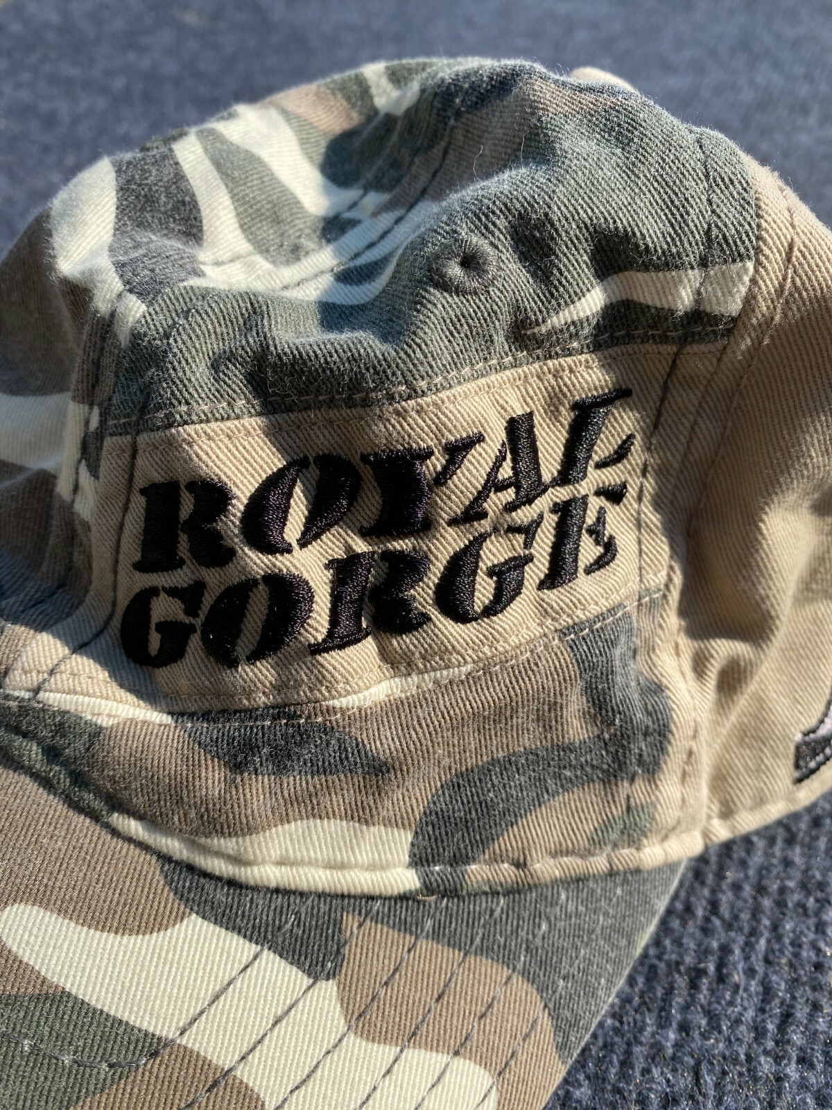 Royal Camo Hat Triangle Sport Headwear 100 Cot… Gem