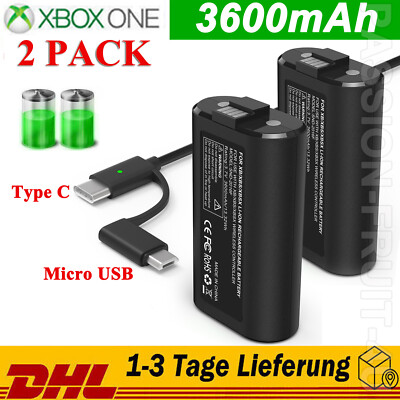 2 PACK Wiederaufladbarer Controller Akku Pack für Xbox Series X|S Xbox One/S/X/E