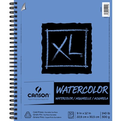 Canson XL Watercolor Painting Pad, 9 x 12 Inches, 140 lb, 30 Sheets