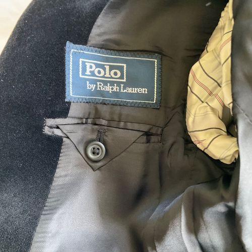 EXCELLENT CONDITION Polo Ralph Lauren Black Velvet Blazer Made in Italy - 6 - Picture 3 of 6