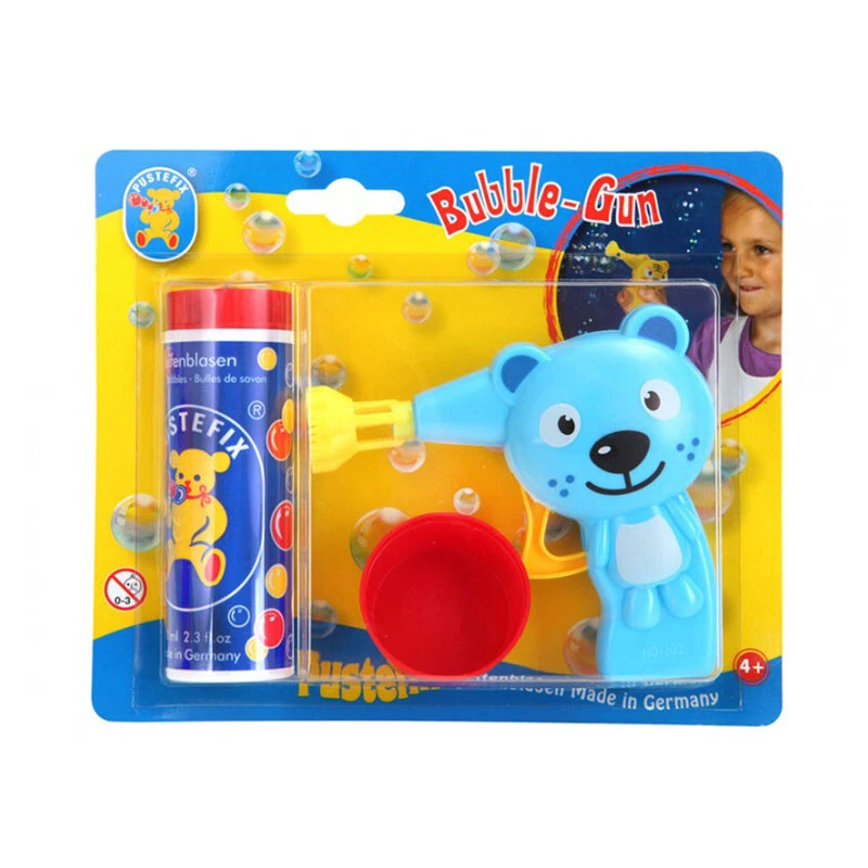 Pustefix 869-410 Bubble Gun "Katze" blau + 70ml Seifenblasen Fluid